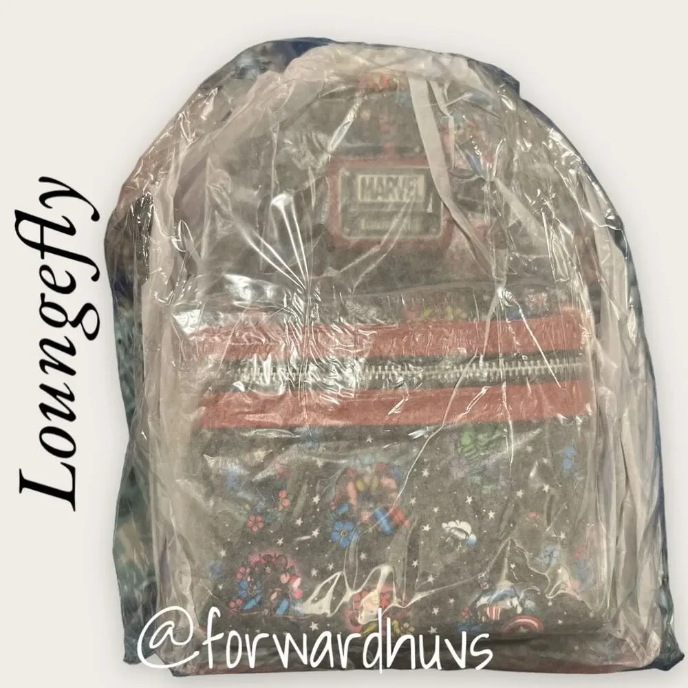 Loungefly Avengers Floral Tattoo Mini Backpack NWT